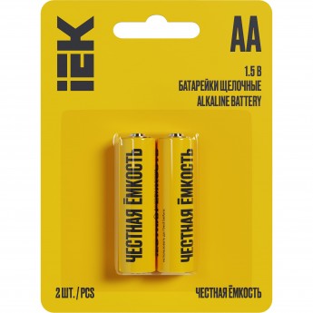 Батарейка щелочая IEK Alkaline Optima LR06/AA (2шт/блистер)