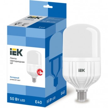 Лампа светодиодная IEK HP 50Вт 230В 6500К E40 - LLE-HP-50-230-65-E40